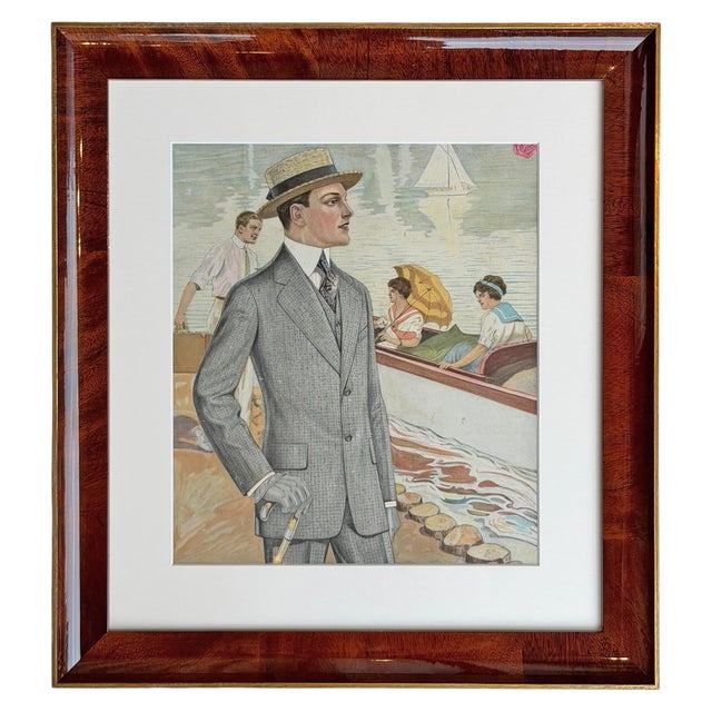 Collection of Five Framed Tailor's Illustrations, C. 1917 For Sale - Image 4 of 15