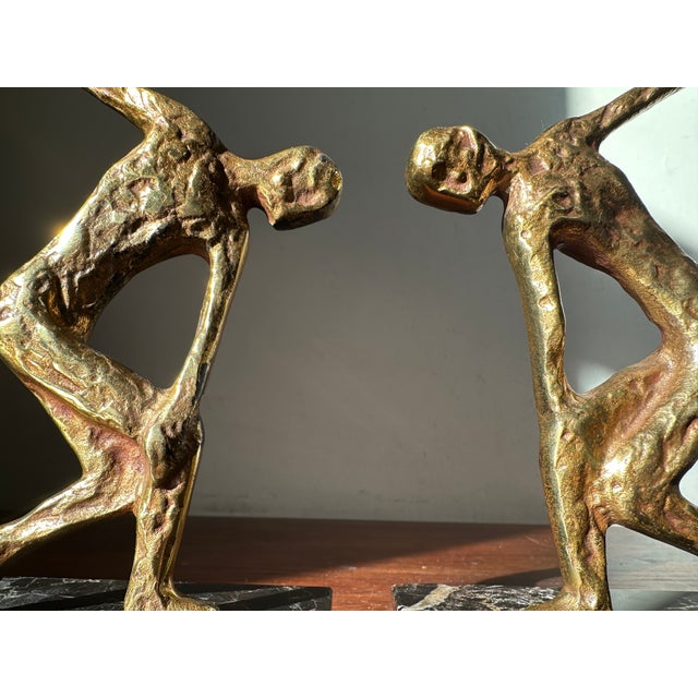 Metal Vintage Brutalist Bookends, 1970s, Set of 2 For Sale - Image 7 of 17