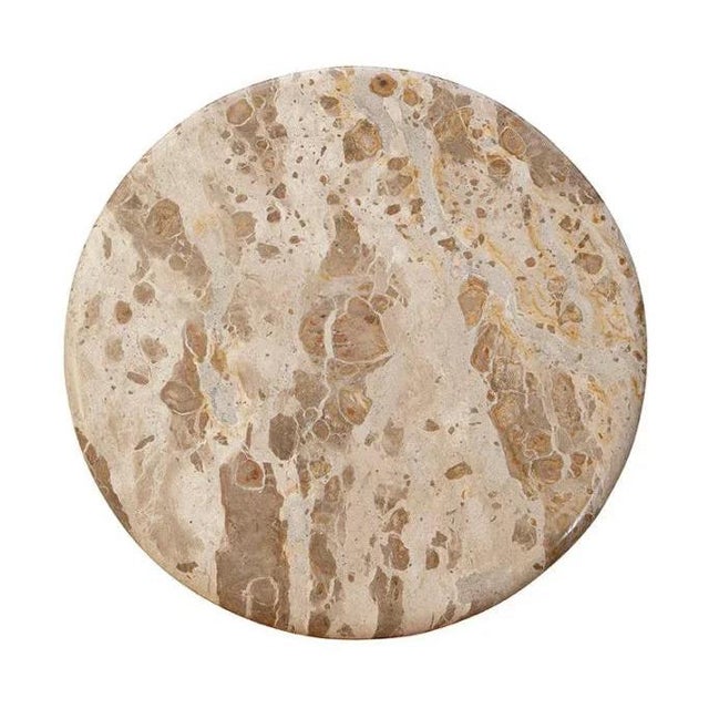 Transitional Colmar Marble Top Round Side Table by Loomlan For Sale - Image 3 of 4