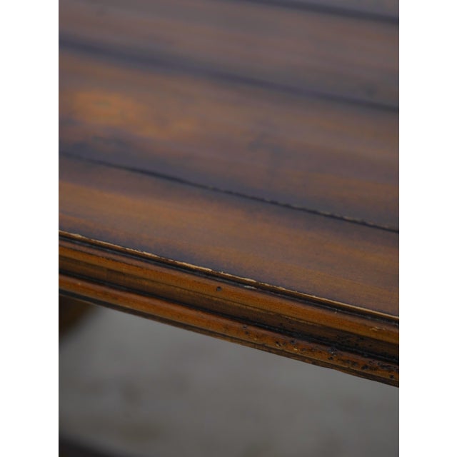 1980s Large Rustic Style X Base Trestle Dining Table For Sale - Image 5 of 14