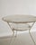 Rare French mid century tripod dining / console table in white lacquered metal attributed to Mathieu Matégot produced in...