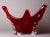 Large Fire-Red Murano Glass Potting Shell For Sale - Image 7 of 13