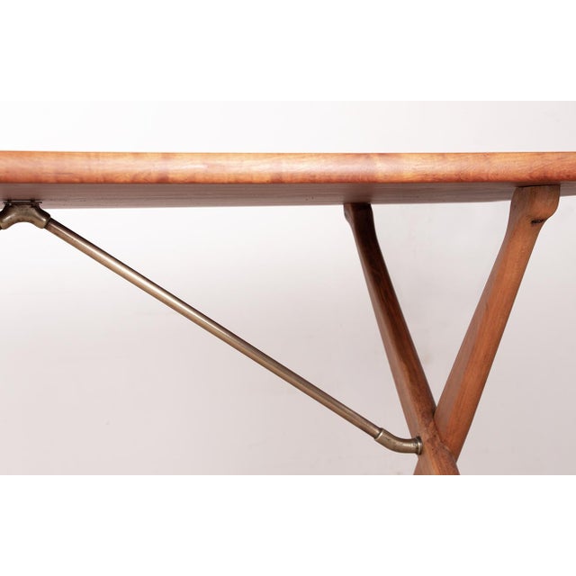 Danish Model at 303 Dining Table in Teak and Beech and Brass by Hans Wegner for Andreas Tuck, 1960 For Sale - Image 9 of 18