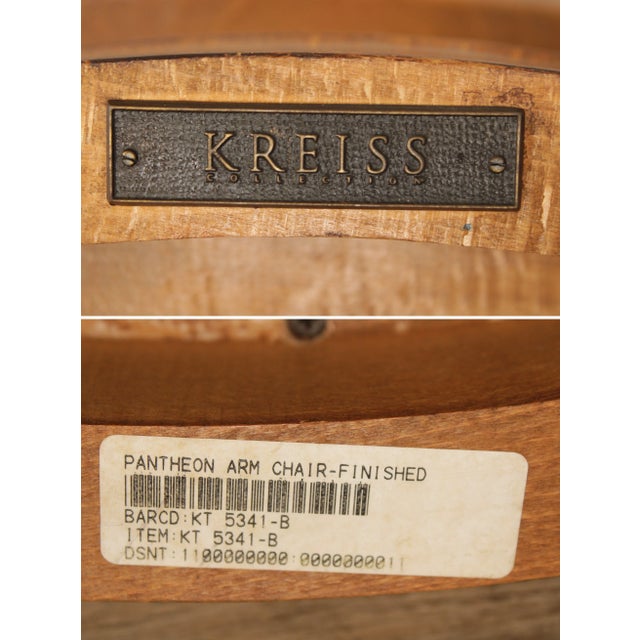 Kreiss Oval Cane Back Regency Style Armchairs - A Pair For Sale - Image 9 of 13