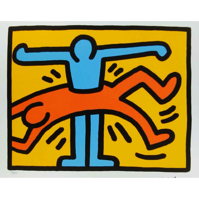 Keith Haring Limited Edition Lithograph Numbered in Pencil - 29 of 150 After Authorization stamps: Impressed Oringinal...