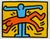 Keith Haring Limited Edition Lithograph Numbered in Pencil - 29 of 150 After Authorization stamps: Impressed Oringinal...