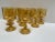 Vintage Textured Golden Amber Stemware Glasses-Set of Nine For Sale - Image 9 of 9