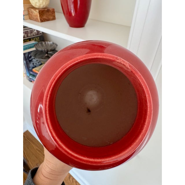 Manufacture de Sevres Pair of Vintage Sevres Paul Milet Oxblood Vases For Sale - Image 4 of 6