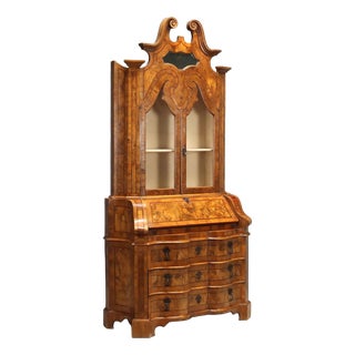 Walnut and Burl Walnut Trumeau, Italy, 20th Century For Sale