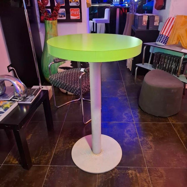 Green Laminate Bistro Table For Sale - Image 3 of 5
