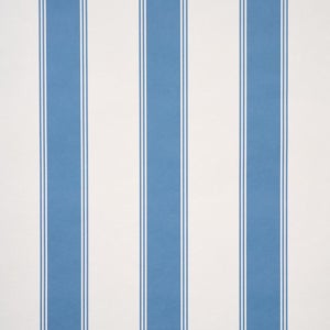 Sample - Schumacher Rafe Stripe Wallcovering In Azure