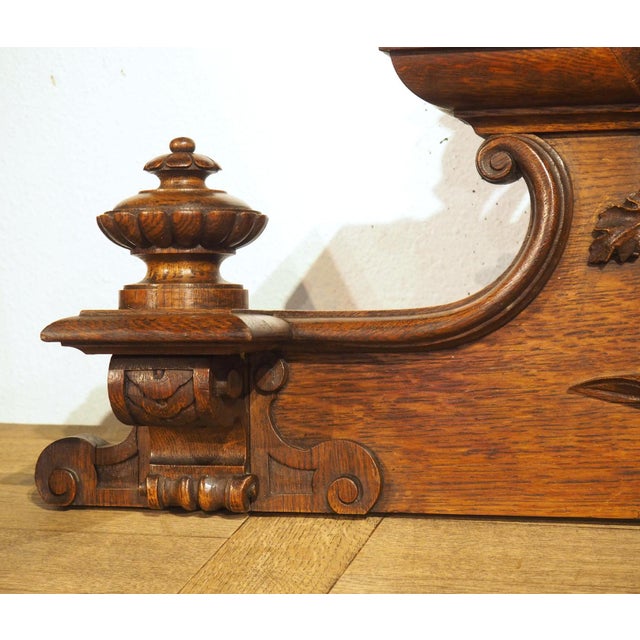 Wood Circa 1900 Carved French Oak Overdoor Panel With Dog and Hunt Trophy For Sale - Image 7 of 15