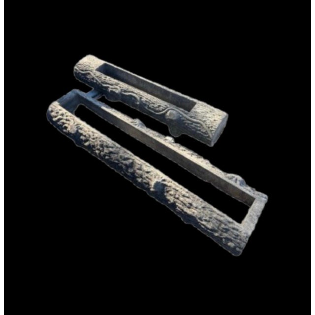 Two Faux Bois Log Troughs/Planters For Sale - Image 9 of 10