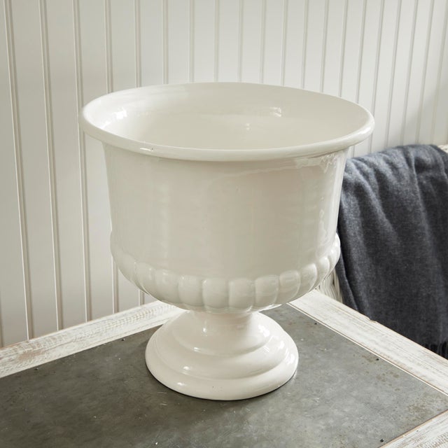 Sculpture Materials Mirabelle Decorative Pedestal Bowl Large For Sale - Image 7 of 8