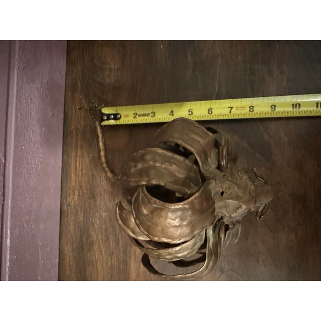 Gold 1990s Sergio Alvarado Brass Lion Figurine For Sale - Image 8 of 11