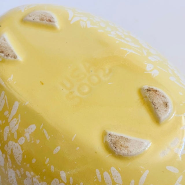 MCM California Pottery Speckled Yellow Bowl For Sale - Image 11 of 11