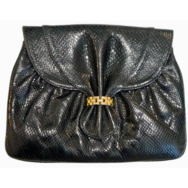 Judith Leiber Judith Leiber Style Snakeskin Clutch For Sale - Image 4 of 10