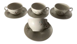 Vintage Syracuse Finesse Carefree China Cups & Saucers S/4