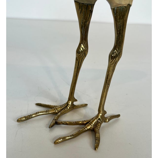 Sculpture representing a bird in polychrome wood and brass. Italian work signed For Sale - Image 11 of 12