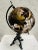 A fabulous, rare vintage 1960’s brass and iron hand made globe that will bring a smile to your face; truly a rare...