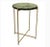 Early 21st Century Golden-Hammered Metal Table with Green Glass Top by Now’s Home For Sale - Image 5 of 5