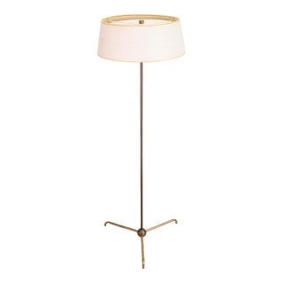 t.h. Robsjohn-Gibbings Brass Floor Lamp for Hansen Lighting New York Circa 1950s For Sale