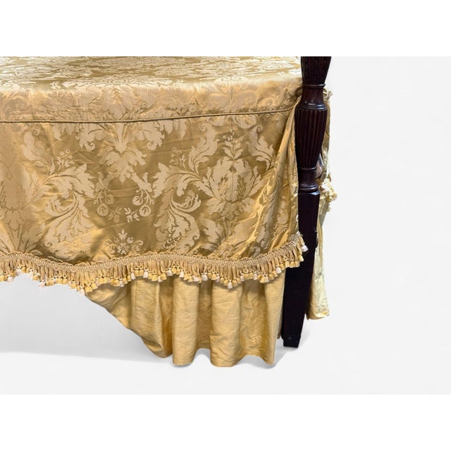 George Iii, Mahogany, Gilt-Wood, Silk, Canopy Bed, England C. 1880s For Sale - Image 14 of 18