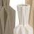 Set of 3 geometric shaped vases with white, charcoal and tan glaze. Small 12"h x 4.5"W x 4.5"D medium 16"h x 6"w x 6"d...