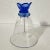 Vintage 20th Century Blue Flower Handle Glass Bell For Sale - Image 4 of 7