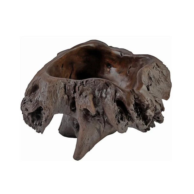 Inspired by the beauty of natural roots formation, this large organic bowl is handcrafted from one piece of salvaged teak...