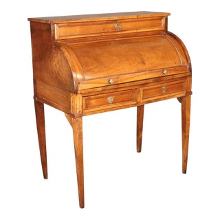 Antique 18th Century French Directoire Style Cylinder Desk For Sale