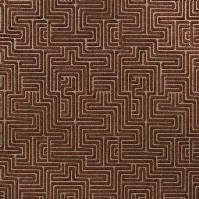 Contemporary Schumacher Lisboa Velvet Fabric in Bronze For Sale - Image 3 of 4