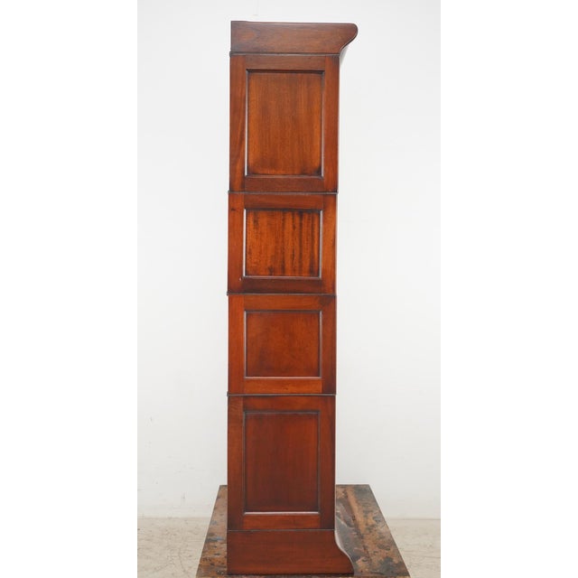 Wood Antique Victorian Style Writing Bureau Barrister Bookcase For Sale - Image 7 of 11