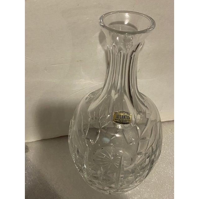 Glass 20th C Cut Crystal Carafe by Atlantis for Block For Sale - Image 7 of 8