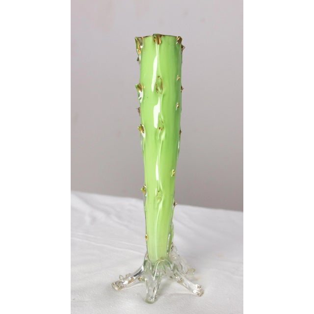 French Soliflor Glass Vase, 1960s For Sale - Image 4 of 8