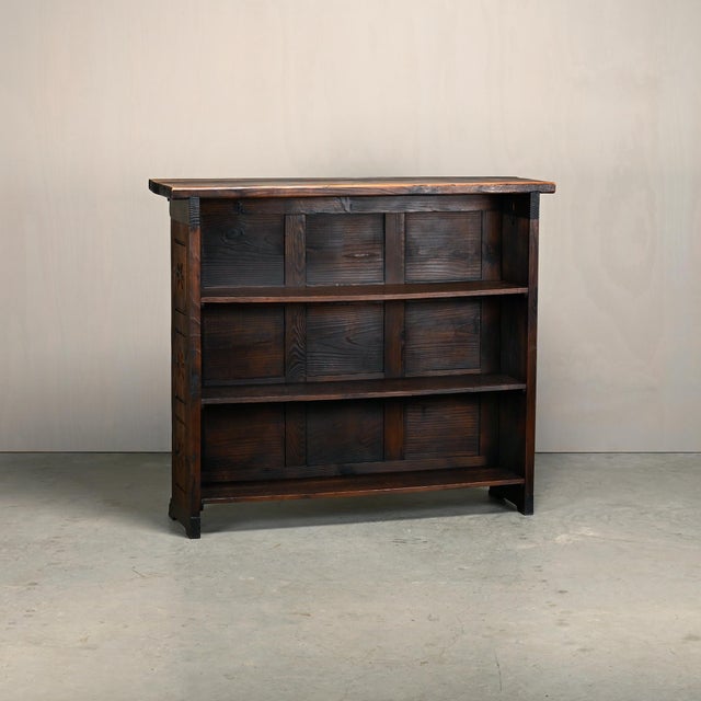 Spanish Rustic Brutalist Dry Bar Counter with Barstools, 1950s, Set of 4 For Sale - Image 4 of 18