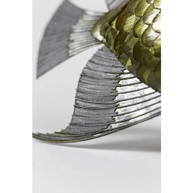 Metal Fish in Copper, Brass & Tin Leaves, 1970s For Sale - Image 7 of 9