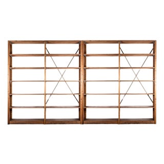 Large Modular Pine Wall Unit, 1920s For Sale