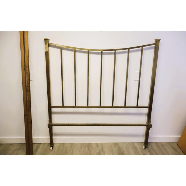 Antique Edwardian English Brass Bed Full Size, C. 1900–1920 For Sale - Image 4 of 5