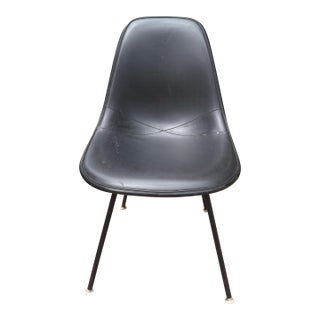 1971 Herman Miller Eames Upholstered Fiberglass Shell Side Chair DSX With Original Labels For Sale