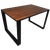 Rectangular Iron Cube Table with Embedded Wood Top, Dinner Table, Desk Table For Sale