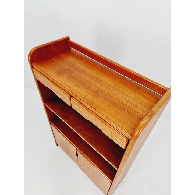 Brown Vintage Danish Freestanding Bookshelf in Teak, Bornholm, 1970s For Sale - Image 8 of 18