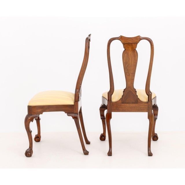 Kindel Furniture Pair of Kindel George II Style Mahogany Side Chairs For Sale - Image 4 of 9