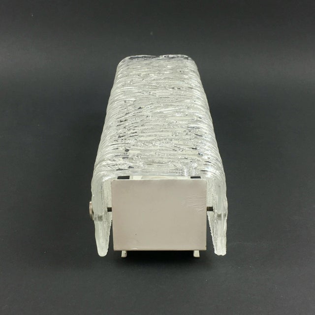 Mid-Century Modern Ice Murano Glass Wall Lights from Kaiser Leuchten, 1960s, Set of 2 For Sale - Image 4 of 12