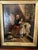 French Framed Oil on Board Depicting "Woman Teaching Granddaughter to Saw", Mid-20th Century For Sale - Image 3 of 6