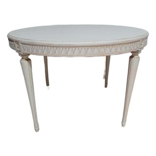 Swedish Gustavian Style Round Table For Sale