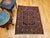 Red Vintage Afghan Baluch Tribal Area Rug in a Near-Square Size in Red, Blue, Brown For Sale - Image 8 of 17