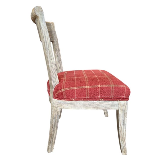 Early 21st Century Eight Cerused Oak Dining Side Chairs. Rustic/ Coastal Set of 8 For Sale - Image 5 of 11