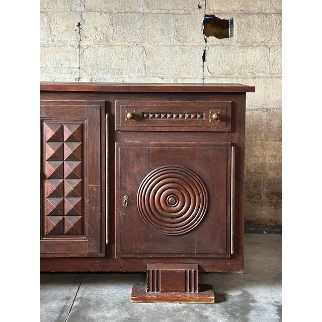 Etienne Kohlmann Mid 20th Century Étienne Kohlmann Brutalist Sideboard For Sale - Image 4 of 4