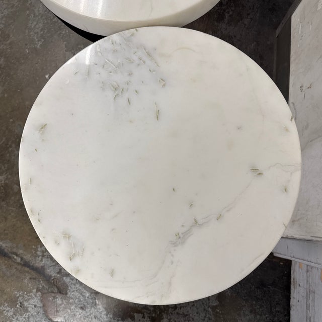 Revelation by Uttermost Coronation Marble Accent Tables, Pair For Sale In San Francisco - Image 6 of 12